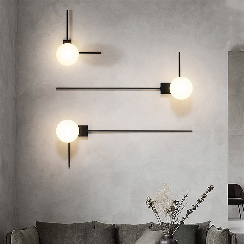 Lighom modern retro warm black wall sconces — 11.02" W x 5.51" D x 12.59" H / 5-Light