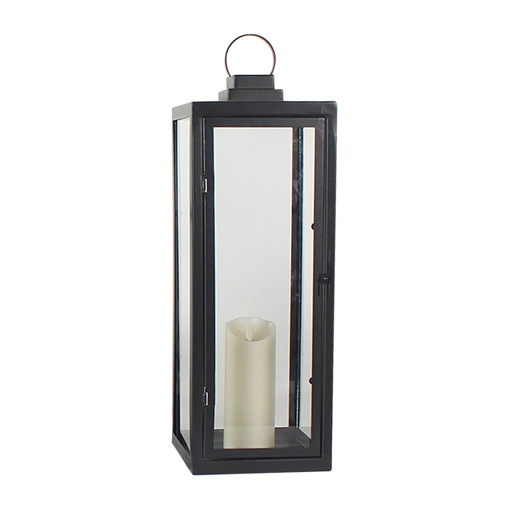 Glass Candle Holder DC 5V LED Black Modern Portable Outdoor Floor Llights-Lighom