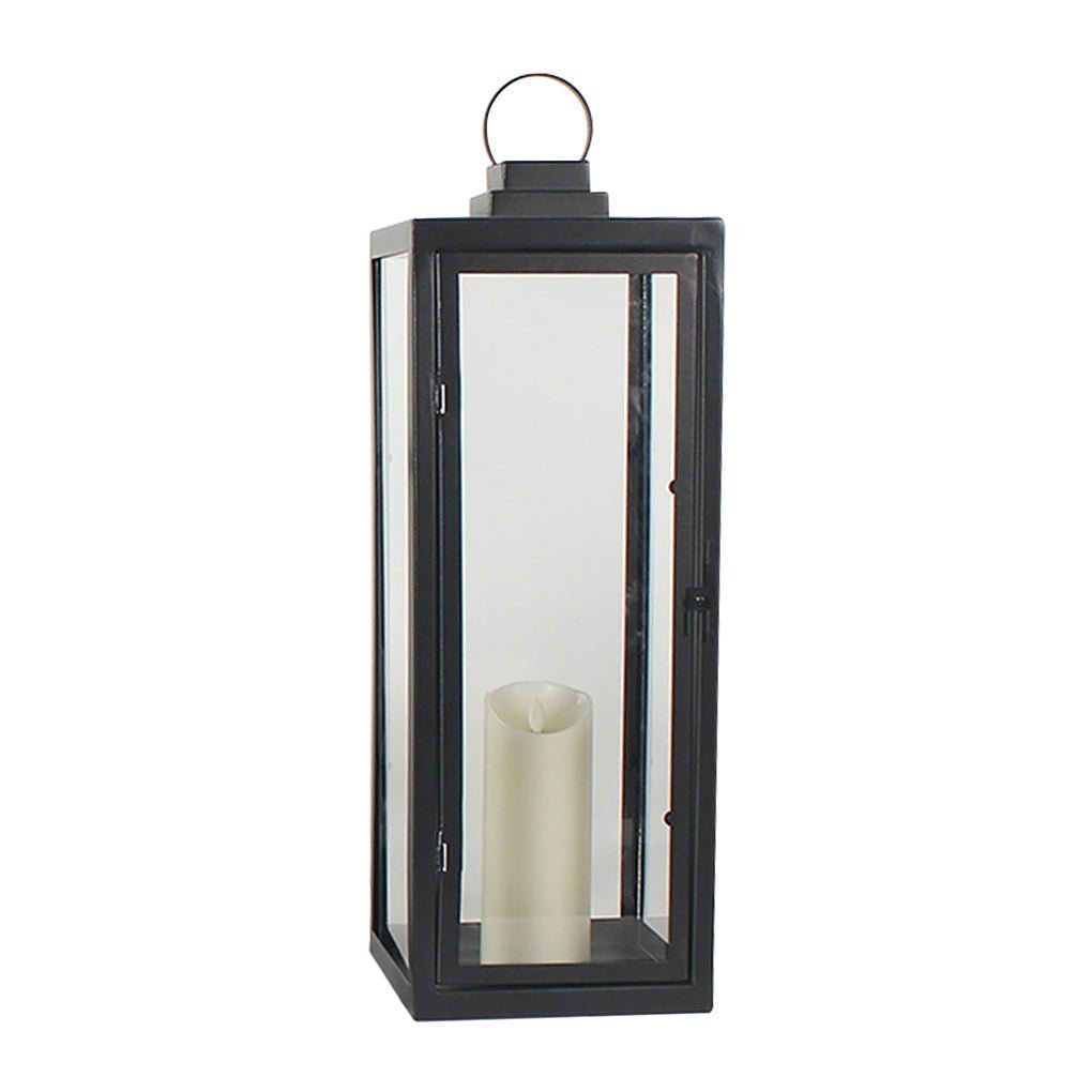Glass Candle Holder DC 5V LED Black Modern Portable Outdoor Floor Llights-Lighom
