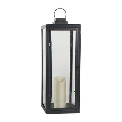 Glass Candle Holder DC 5V LED Black Modern Portable Outdoor Floor Llights-Lighom
