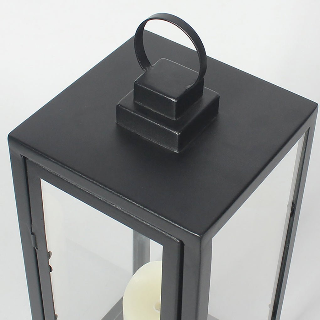 Glass Candle Holder DC 5V LED Black Modern Portable Outdoor Floor Llights-Lighom