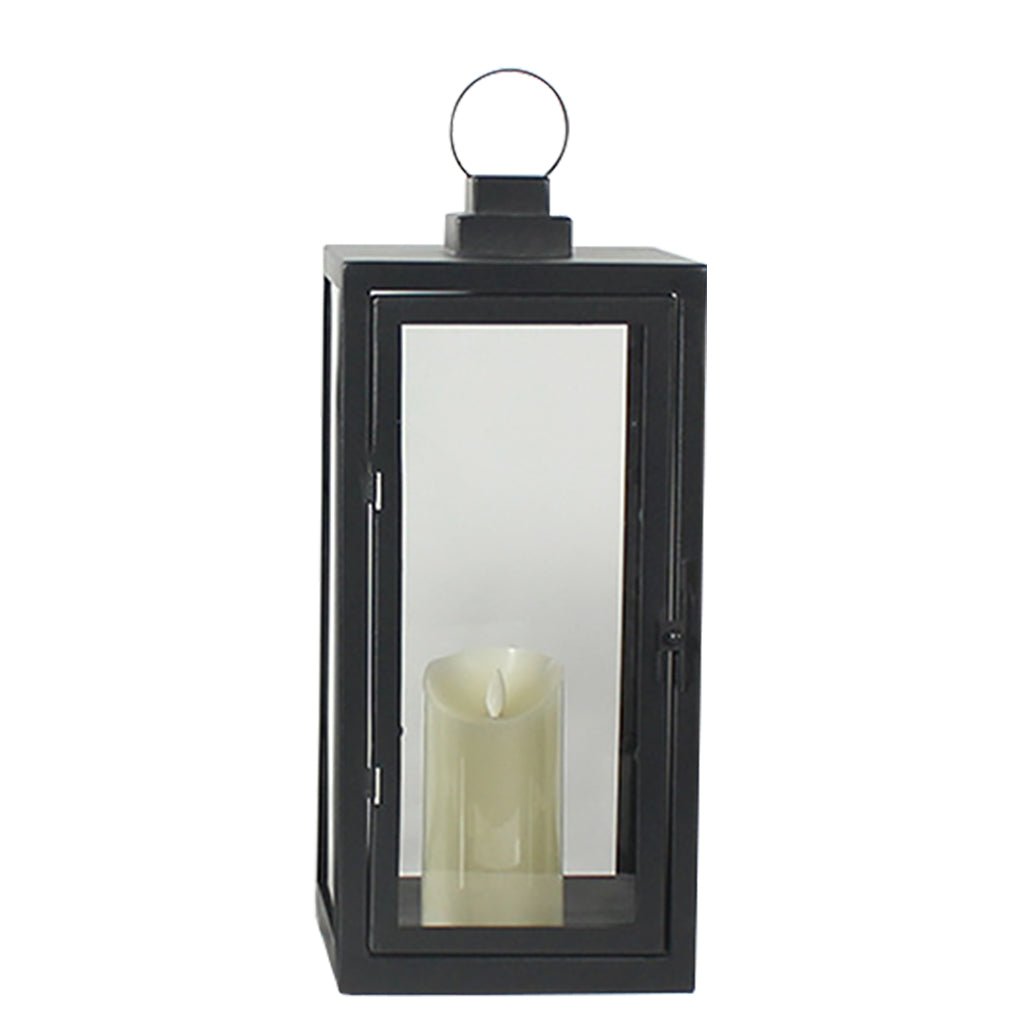 Glass Candle Holder DC 5V LED Black Modern Portable Outdoor Floor Llights-Lighom