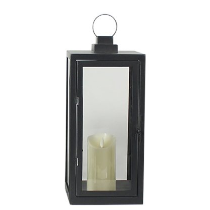 Glass Candle Holder DC 5V LED Black Modern Portable Outdoor Floor Llights-Lighom
