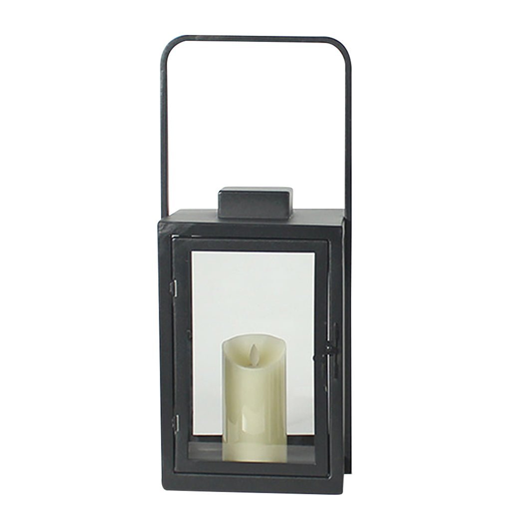 Glass Candle Holder DC 5V LED Black Modern Portable Outdoor Floor Llights-Lighom