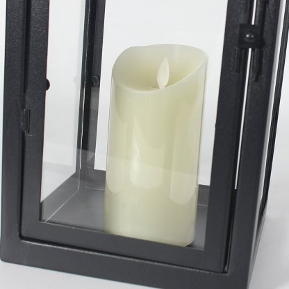 Glass Candle Holder DC 5V LED Black Modern Portable Outdoor Floor Llights-Lighom