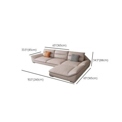 Reversible Beige Tech Cloth Sectional