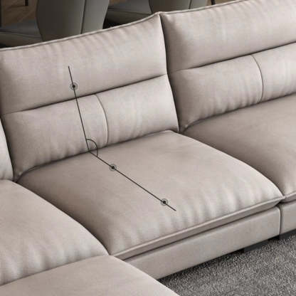 Reversible Beige Tech Cloth Sectional