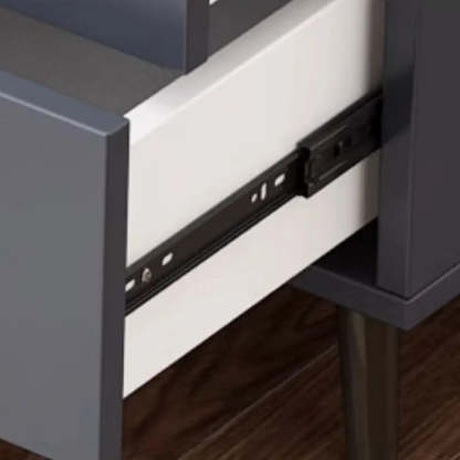 Reversible Ergonomic Off-White Computer Desk with Drawers