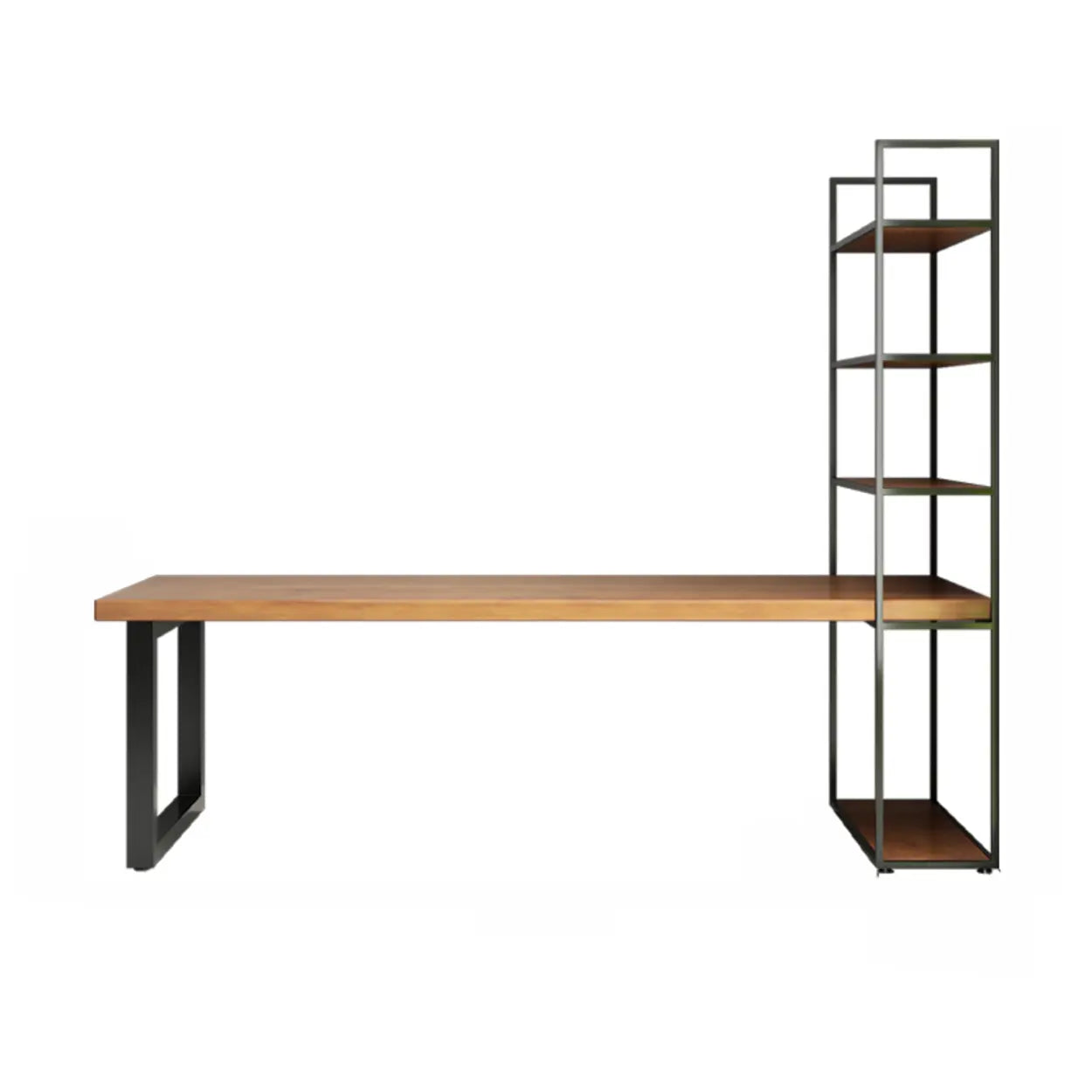 Reversible Pine Butcher Block Bookcase Computer Desk — Table Only