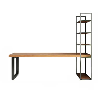 Reversible Pine Butcher Block Bookcase Computer Desk — Table Only