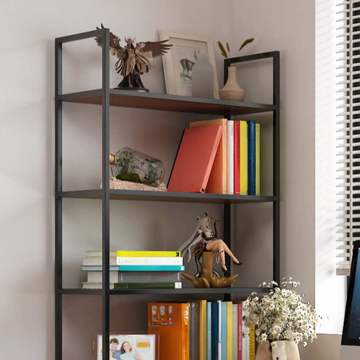 Reversible Pine Butcher Block Bookcase Computer Desk