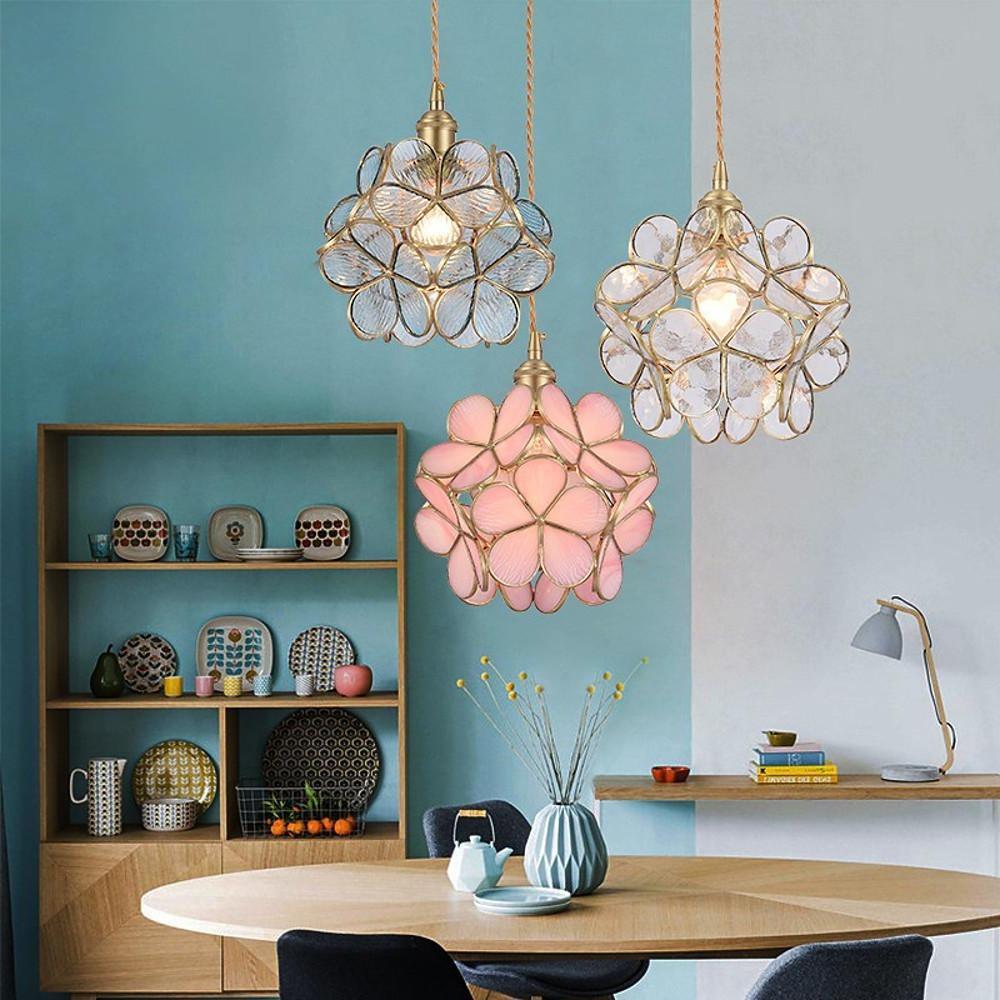 Ornate Copper Glass Pendant Lights Traditional Classic Pendant Lighting-Lighom