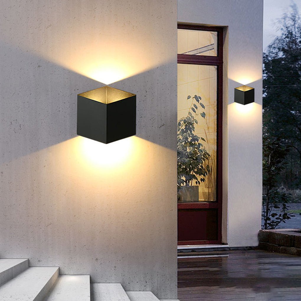 Square Waterproof up and down Lighting LED Modern Outdoor Wall Lights-Lighom