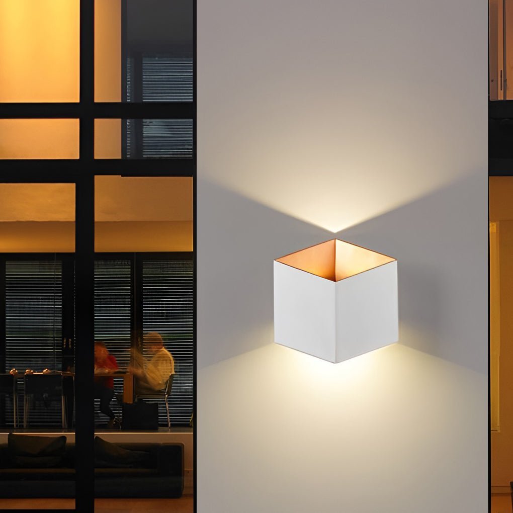 Square Waterproof up and down Lighting LED Modern Outdoor Wall Lights-Lighom