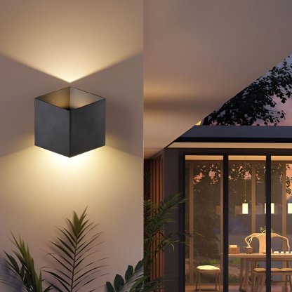 Square Waterproof up and down Lighting LED Modern Outdoor Wall Lights-Lighom