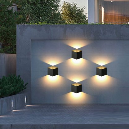 Square Waterproof up and down Lighting LED Modern Outdoor Wall Lights-Lighom