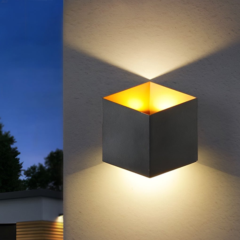 Square Waterproof up and down Lighting LED Modern Outdoor Wall Lights-Lighom