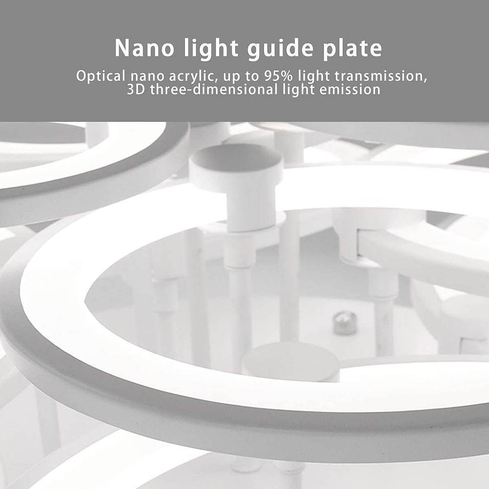 Elegant Semi Flush Mount Ceiling Lights with Unique Overlapping Rings-Lighom