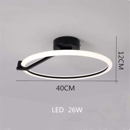 Rings Flush Mount Ceiling Light Abitrary LED Light-Lighom
