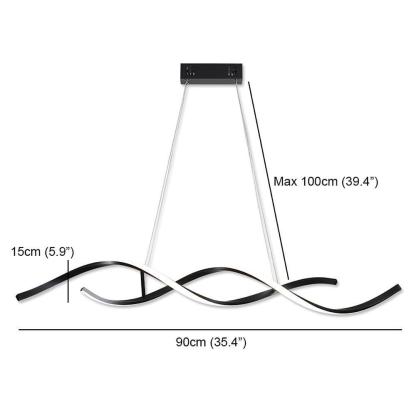Wave Design Modern Pendant Lighting Minimalist Ceiling Light for Elegant Interiors-Lighom