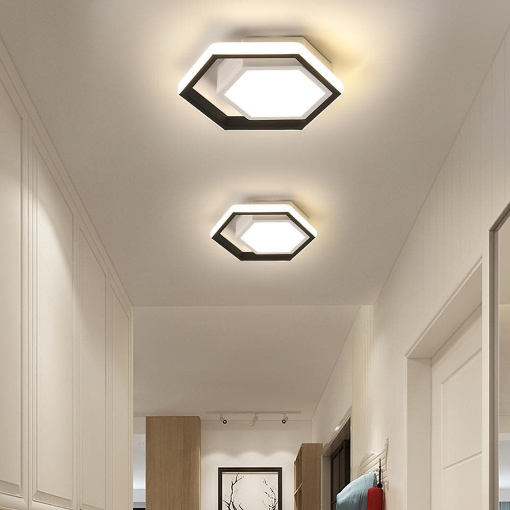 Hexagon LED Modern Flush Mount Hanging Ceiling Light