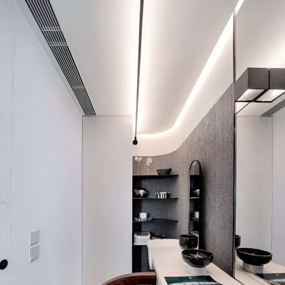 Rotatable Skyline Linear LED Lights Slim Steel Line Ceiling Light-Lighom