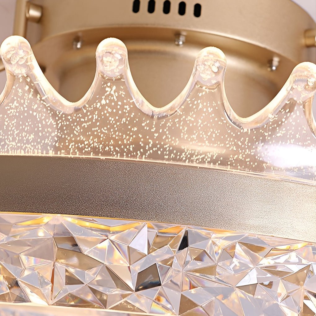 Round 360�� Rotating Dimmable LED Silent Ceiling Fan Light with Remote Control-Lighom