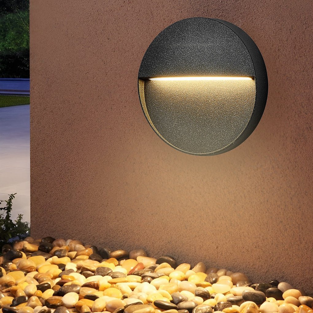 Round Creative Waterproof Stair Lights Outdoor Wall Lights Step Lights Stairway Sconces-Lighom