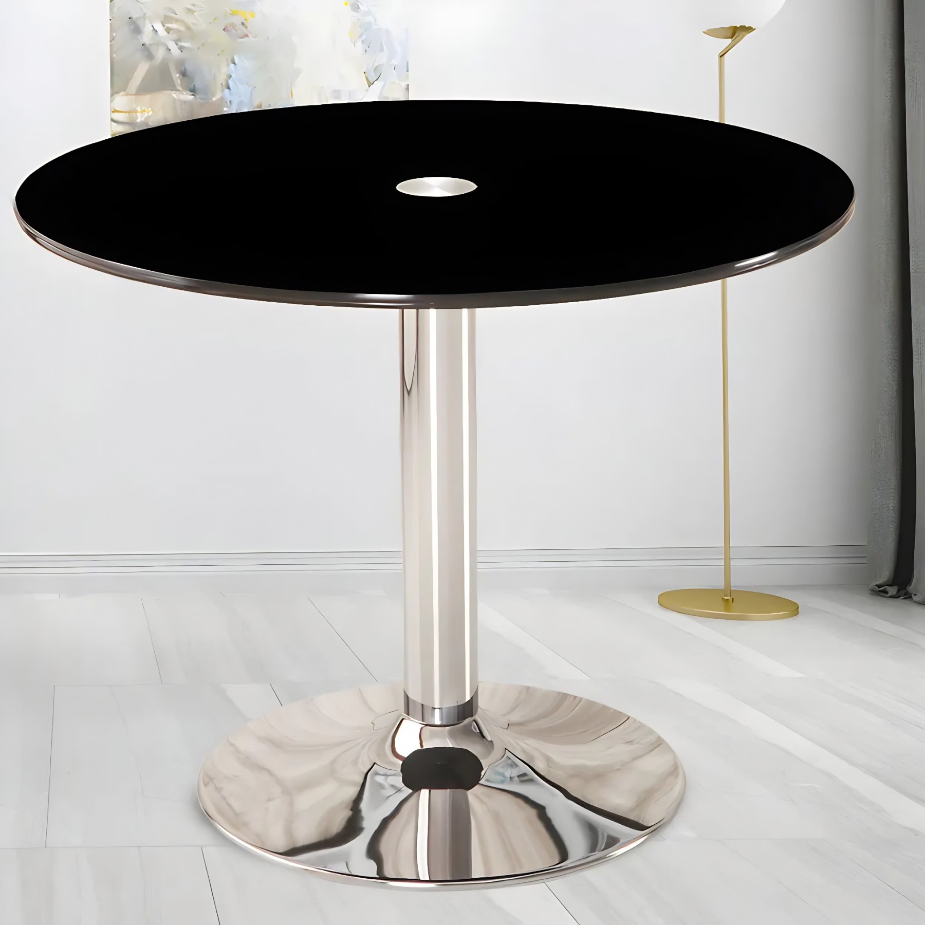 Round Glass Scratch-Resistant Dining Table