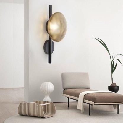 Round Glass Shell Design Wall Sconce Modern Bedside & Study Wall Lamp-Lighom