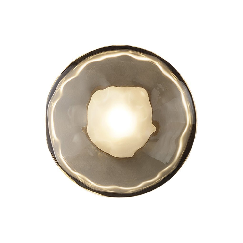 Round Glass Shell Design Wall Sconce Modern Bedside & Study Wall Lamp-Lighom