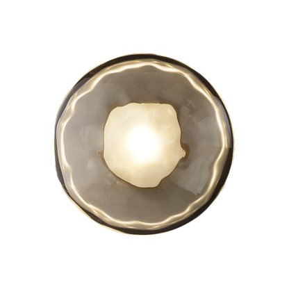 Round Glass Shell Design Wall Sconce Modern Bedside & Study Wall Lamp-Lighom
