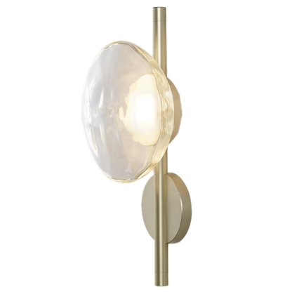 Round Glass Shell Design Wall Sconce Modern Bedside & Study Wall Lamp-Lighom