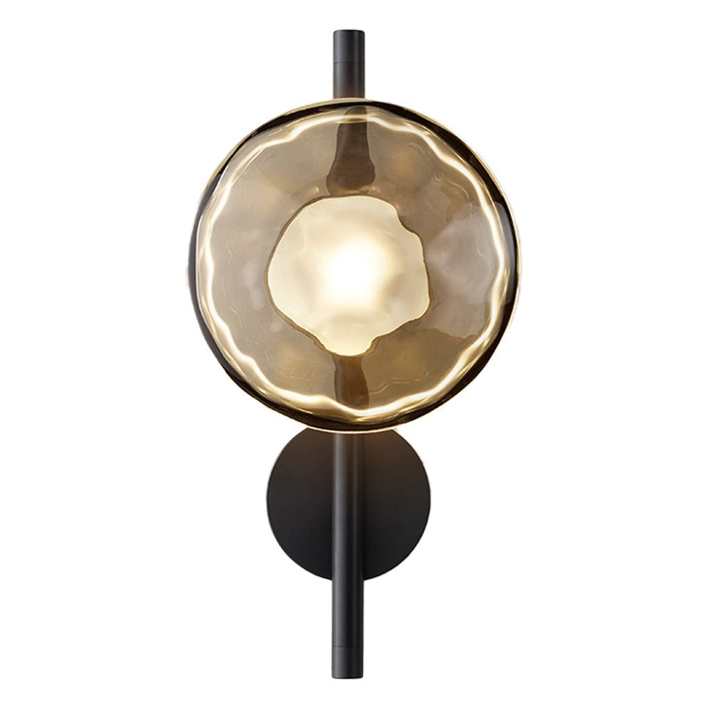 Round Glass Shell Design Wall Sconce Modern Bedside & Study Wall Lamp-Lighom