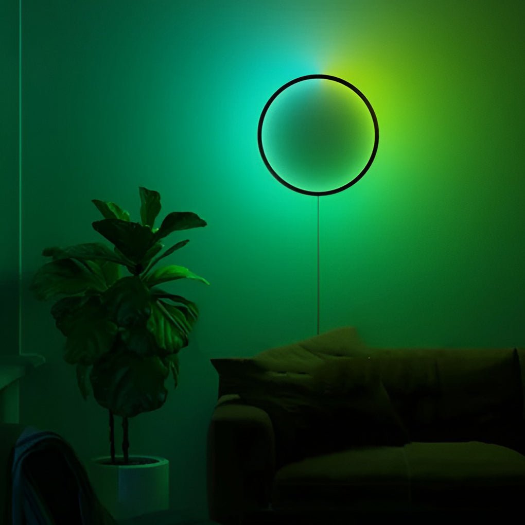 Round LED RGB Modern Touch Remote App Wall Sconce