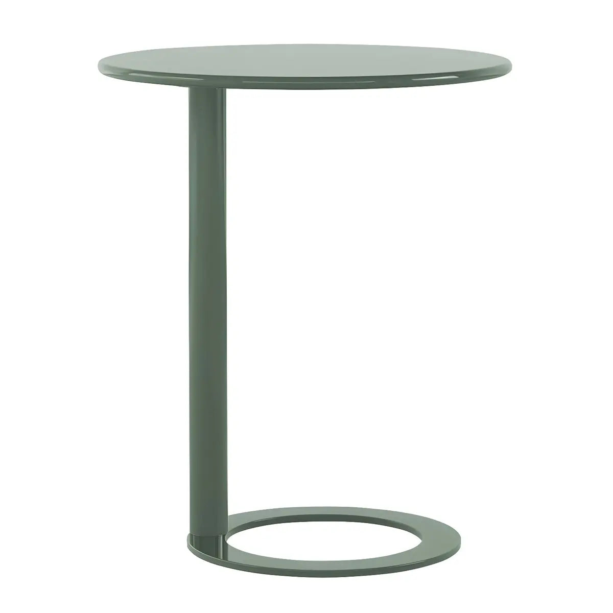 Lighom round pedestal metal display cabinets for living room — 20"L x 20"W x 22"H / White