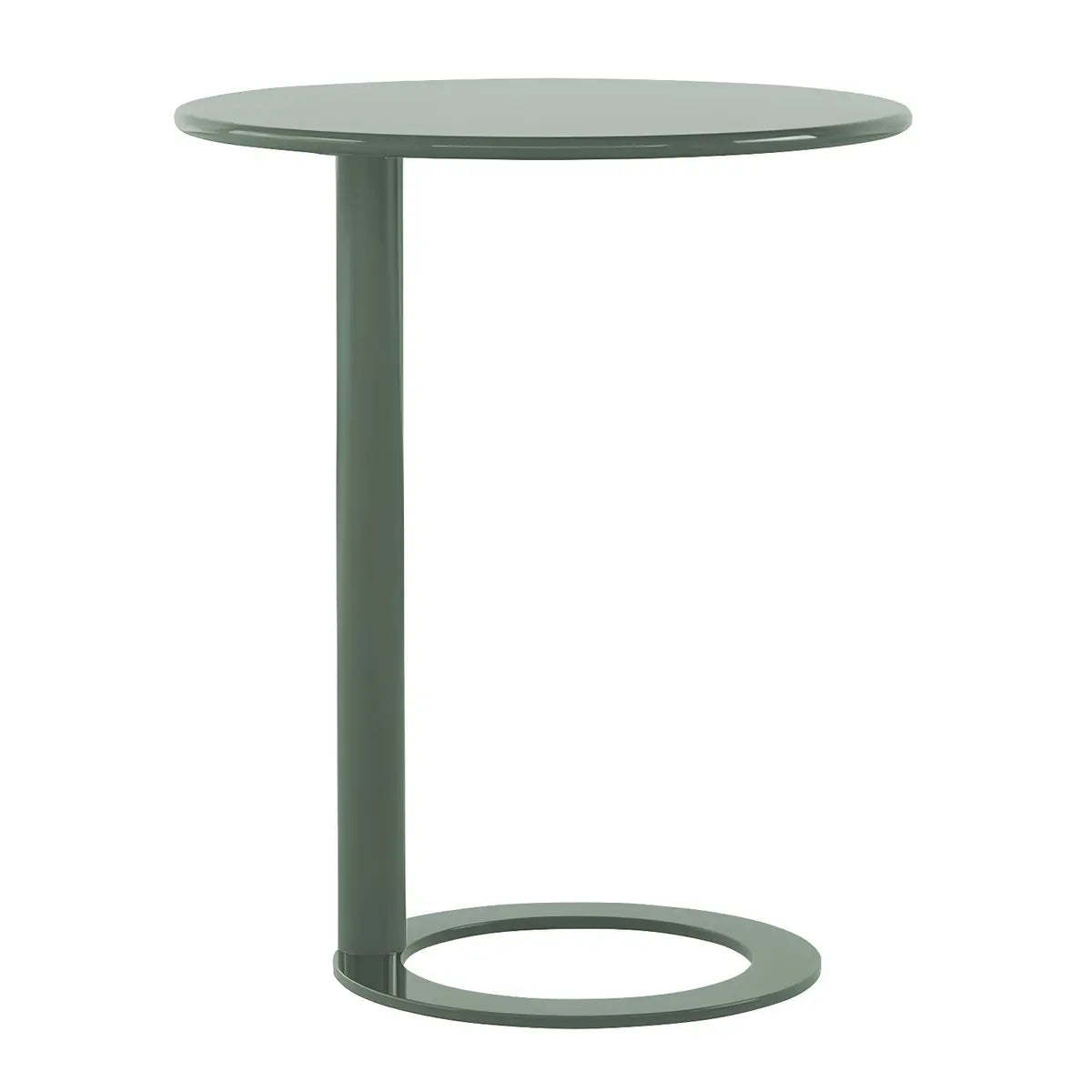 Lighom round pedestal metal display cabinets for living room — 20"L x 20"W x 22"H / White