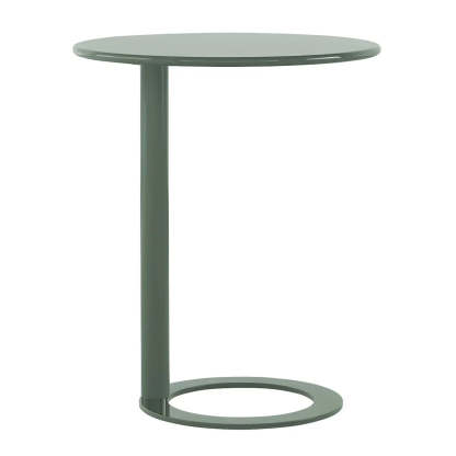 Lighom round pedestal metal display cabinets for living room — 20"L x 20"W x 22"H / White