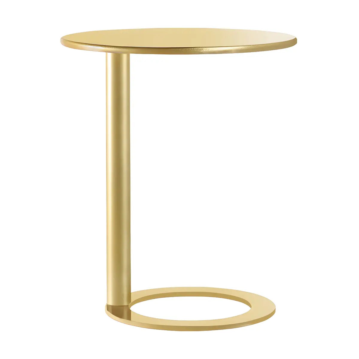 Lighom c-shaped pedestal metal display cabinets for living room — 20"L x 20"W x 22"H / Orange
