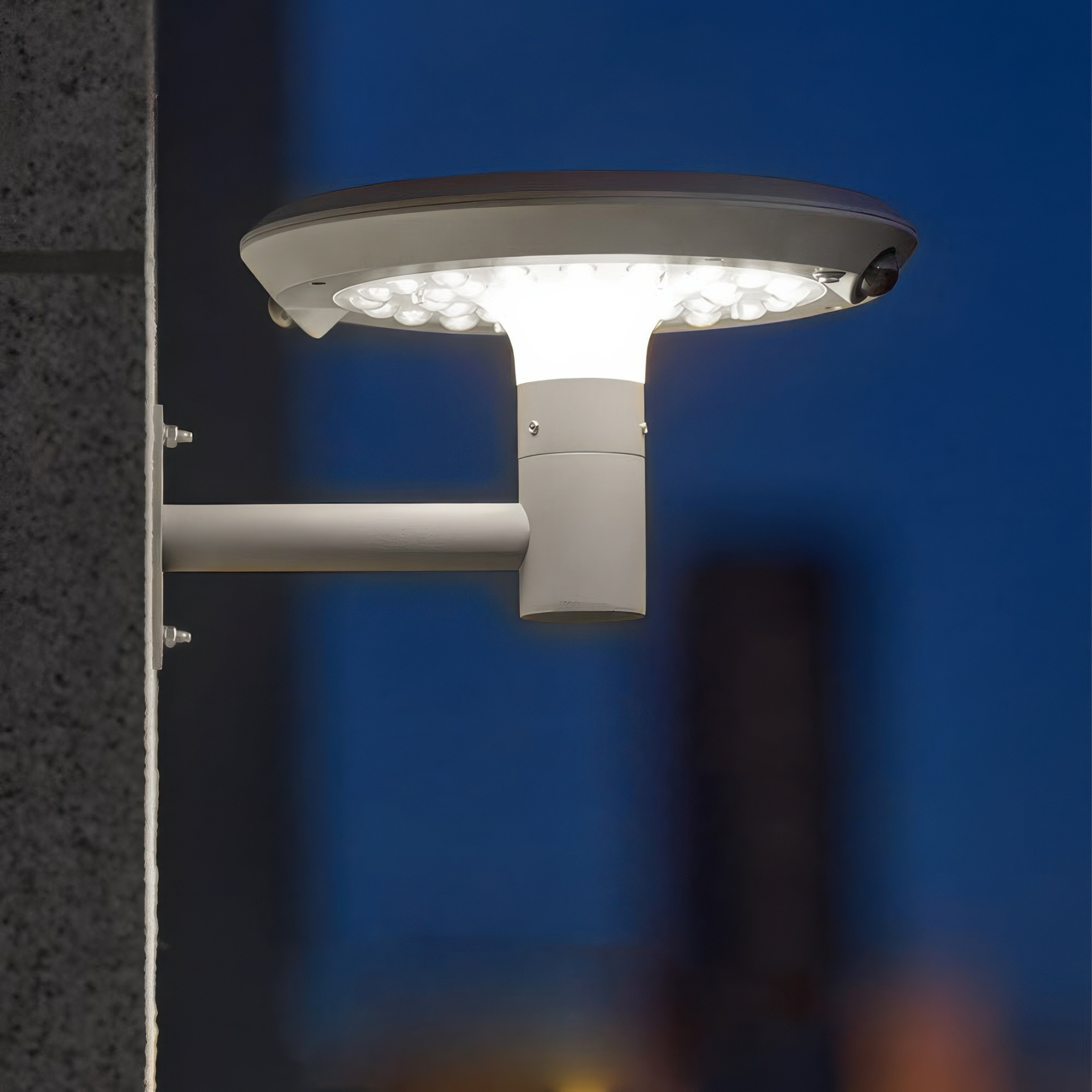 Modern round sensor gray outdoor wall lighting