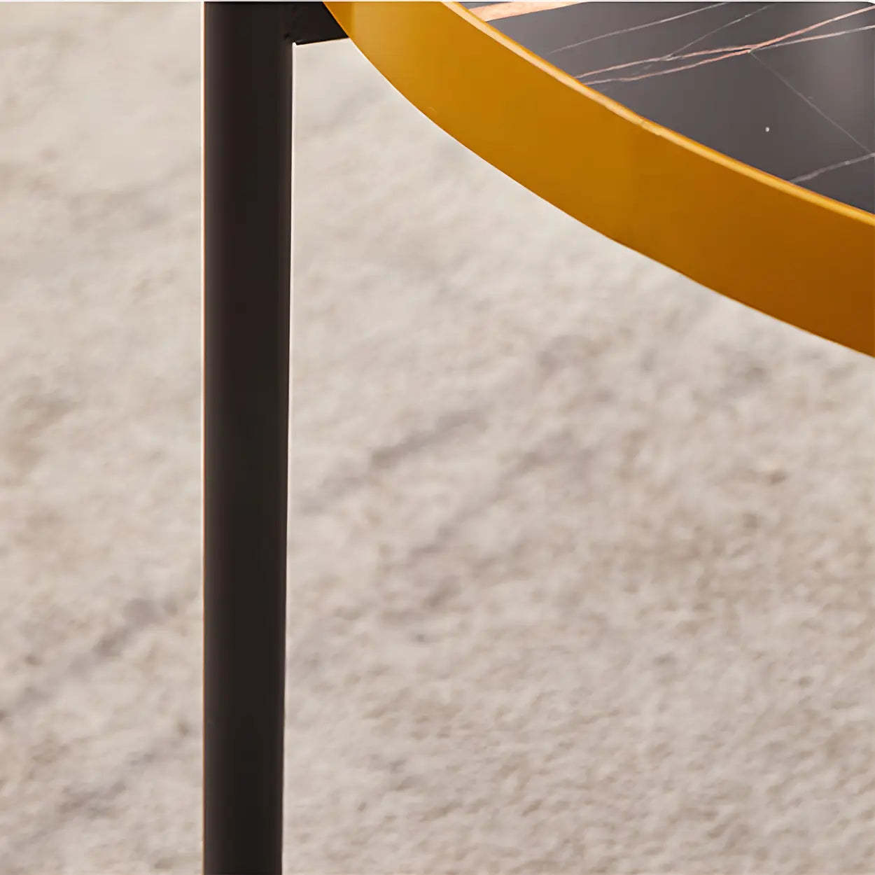 Round Tray Coffee Table with Steel Base
