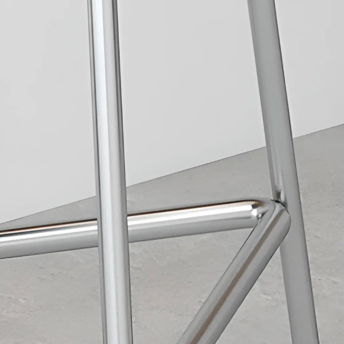 Round Tripod Metal Backless Black Bar Stool — Teak