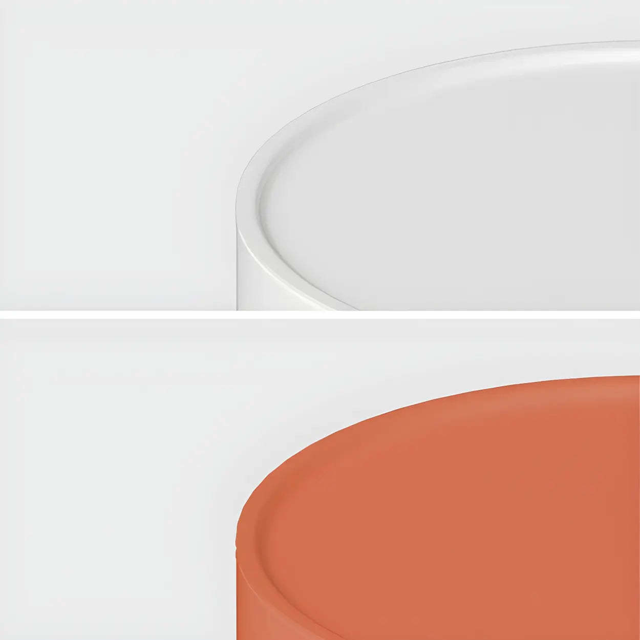 Modern Round White Acrylic Cabinet Nightstand — Yellow / 1 Piece / 5