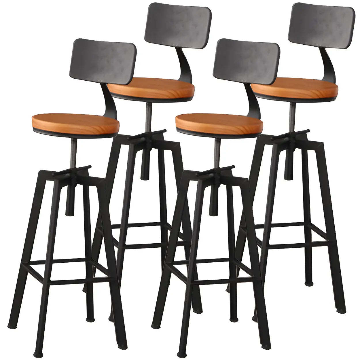Round Wood Backless Counter Stool — Bronze / 1 Piece