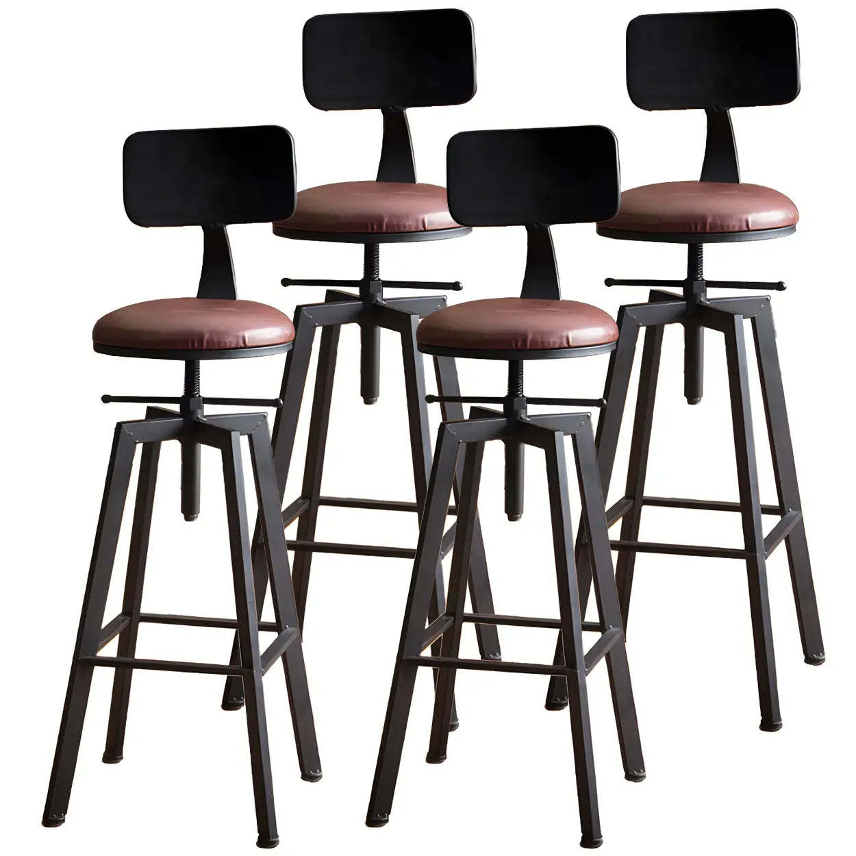 Round Wood Backless Counter Stool