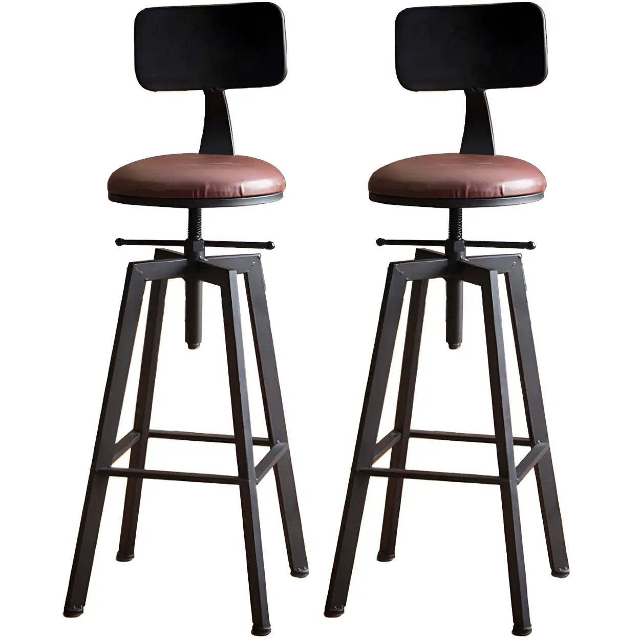 Round Wood Backless Counter Stool