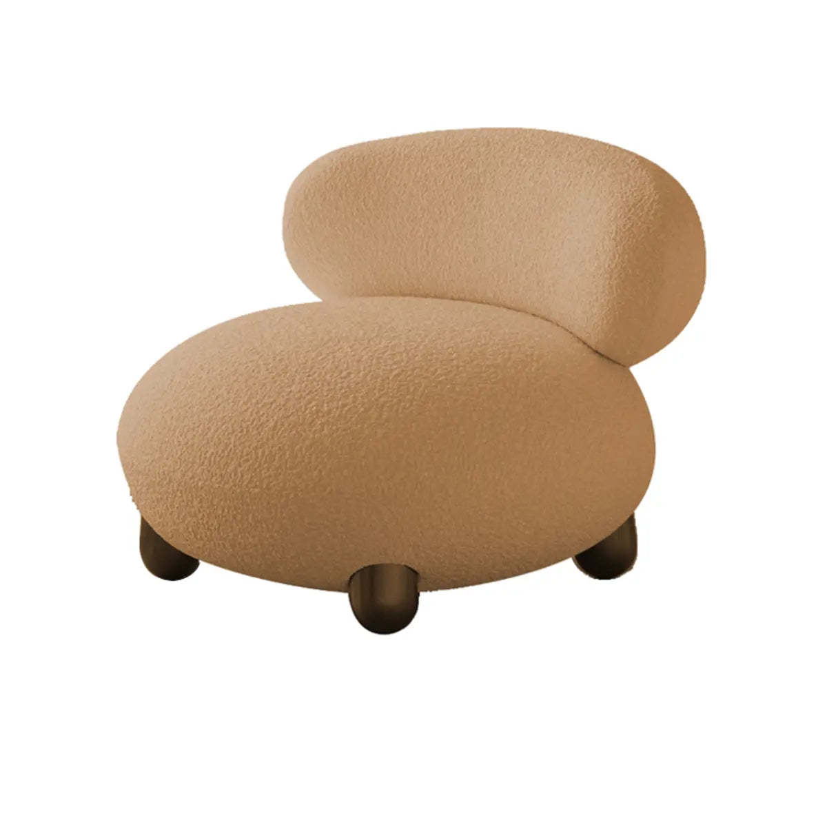 Beige modern rounded four accent chairs