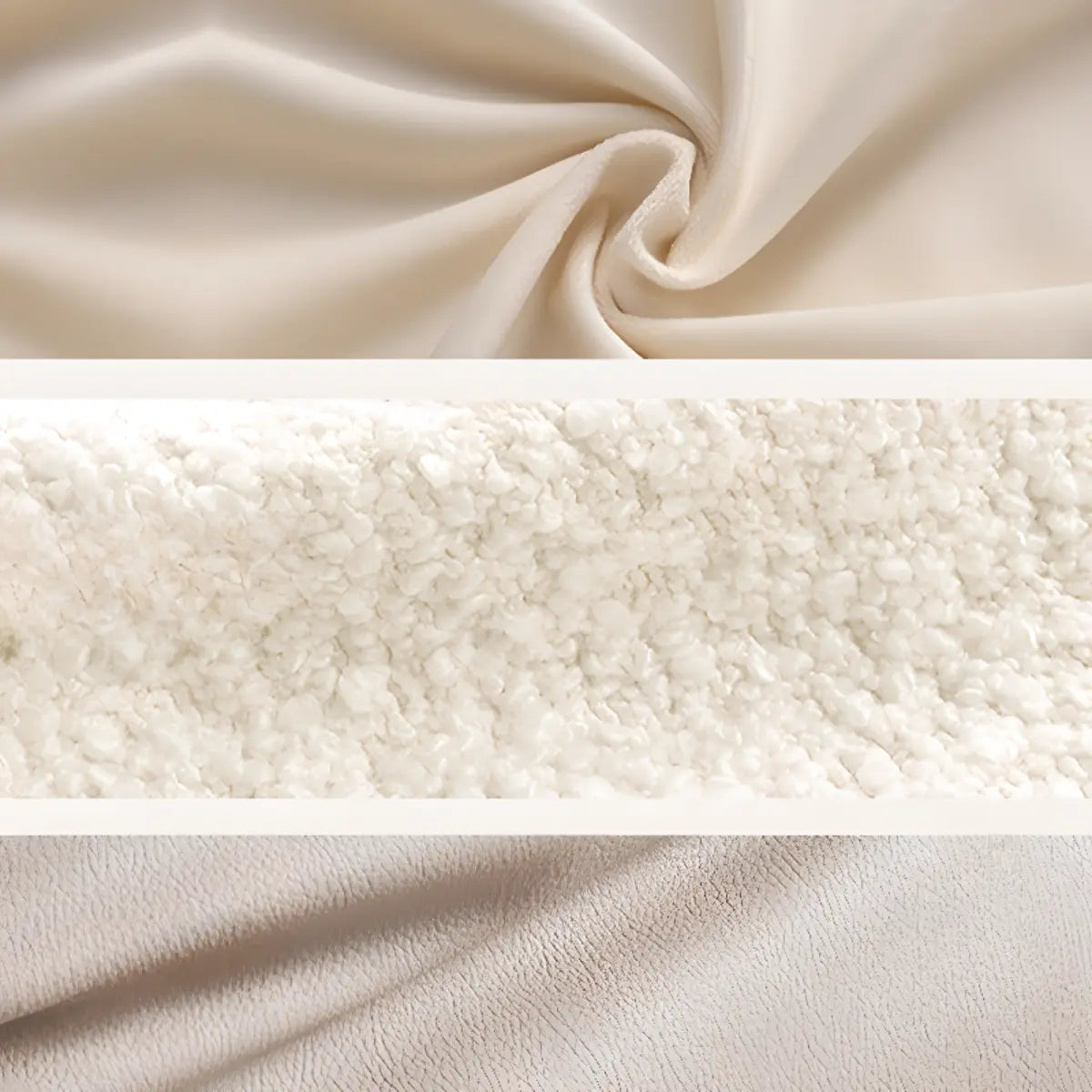 Rounded White Frosted Velvet Accent Chair