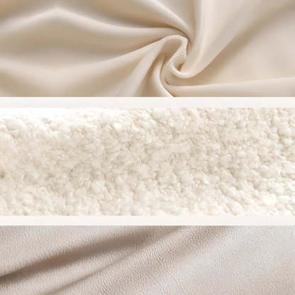 Rounded White Frosted Velvet Accent Chair