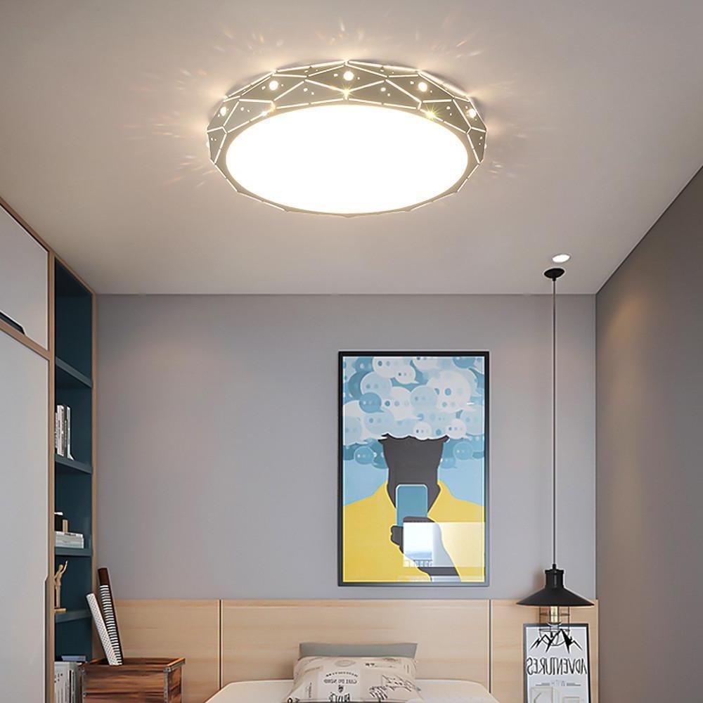 Circular Flush Mount Drum Light LED Ceiling Light-Lighom